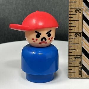 2000s Fisher Price Little People Grumpy Kid Angry Boy Figure Replacement Toy